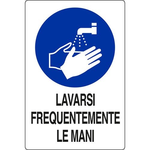 Lavarsi frequentemente le mani - segnaletica Covid