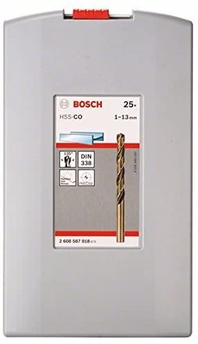 Set 25 punte trapano 1-13 mm HSS al cobalto DIN338 Bosch 2608587018