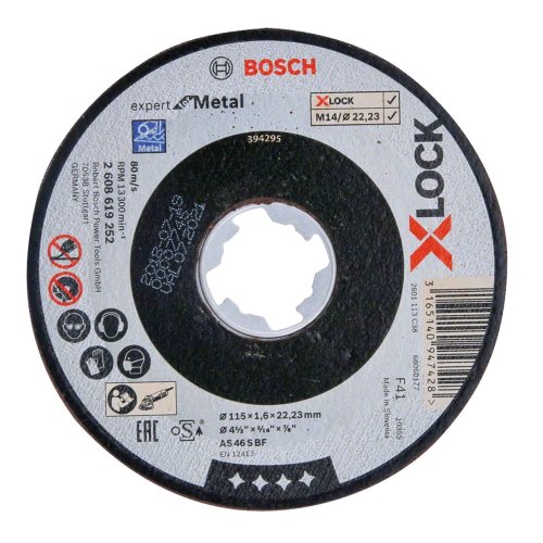 Disco da taglio piatto Bosch Expert X-LOCK Metal - ø mm 115x1,6