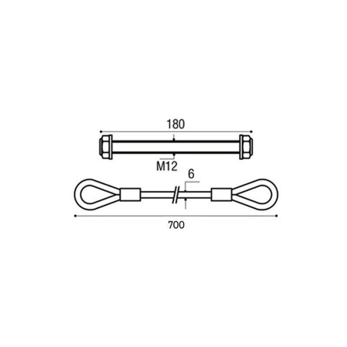 Cavo Anticaduta Ante Cancello In Acciaio Inox Adem Cm Cod