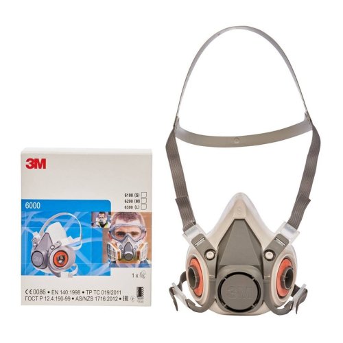 Maschera di protezione respirazione riutilizzabile 3M 6212M FFA1P2 , Taglia Media