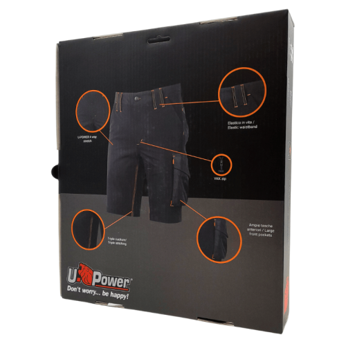 KIT ESTIVO UPOWER MERCURY bermuda + T-shirt Asphalt grigio/verde - taglia S