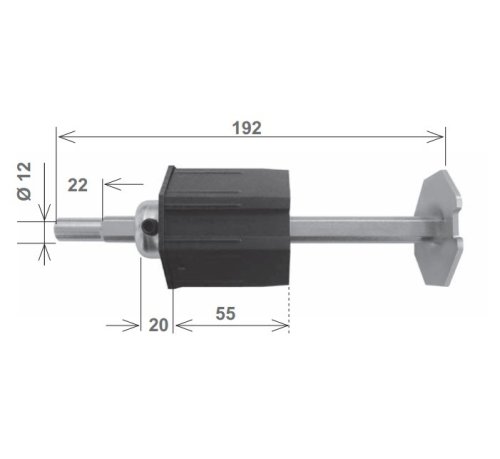 Calotta registrabile in plastica per rullo tapparella ø 60 mm STAFER 051NRE90