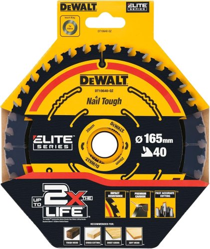 Lama circolare Elite Series DEWALT DT10640-QZ ø mm 165x20x40 denti