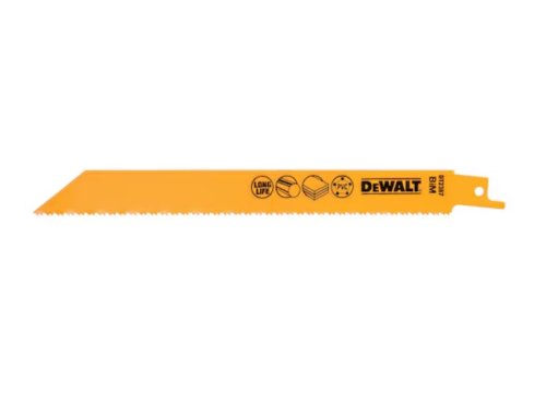 Dewalt DT2387-QZ set 5 lame Hss per sega universale taglio metalli, plastica, PVC 203 mm