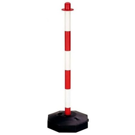 Paletto segnaletico con base in PVC rosso-bianco h cm 90 - Cod. 3060010101  - ToolShop Italia