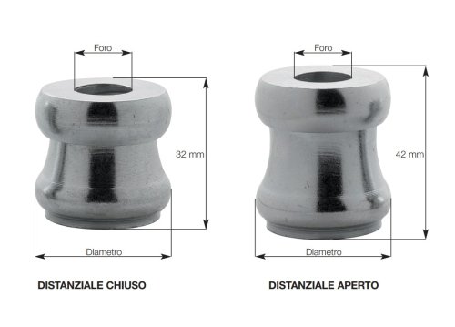 Plebani 01 distanziale regolabile 32/42 mm zincato per fissaggio inferriate ø 35 mm