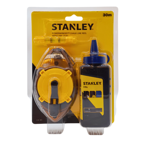 Tracciatore a filo 30m con livella Stanley PowerWinder 0-47-465