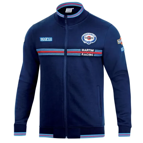 Felpa full zip SPARCO MARTINI RACING 01278MR blu marine - taglia L