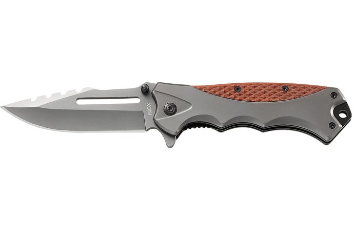 Coltello tascabile cm18 manico in alluminio con clip Ausonia 26358 - Cod.  26382 - ToolShop Italia