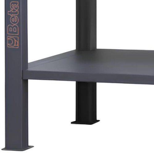 Banco da lavoro semplice Beta C58BC con piano in legno multistrato lungo 2,1 m