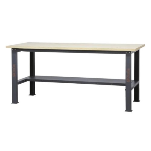 Banco da lavoro semplice Beta C58BC con piano in legno multistrato lungo 2,1 m