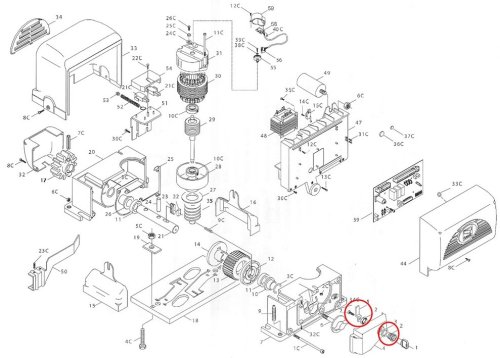 CAME 119RIBX012 - cilindro serratura per motoriduttore BX