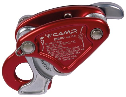 Discensore autofrenante per l’accesso su corda da 10 a 11 mm CAMP DRUID 2232 ROSSO