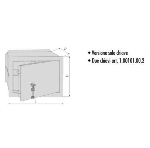 Cassaforte ad incasso con chiave Cisa 82010.31 (cm 36x24x20)