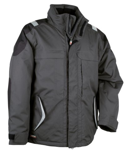 Giacca invernale imbottita antivento, impermeabile COFRA CYCLONE V022-0-04 grigio/nero - taglia 48