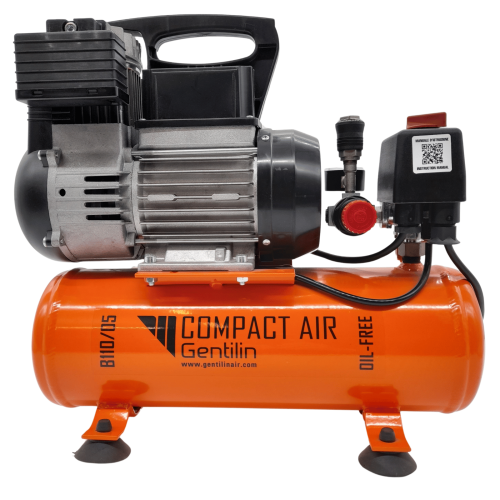 Compressore aria compatto oil free 230V 0,75Kw da 5 litri Gentilin B110/05