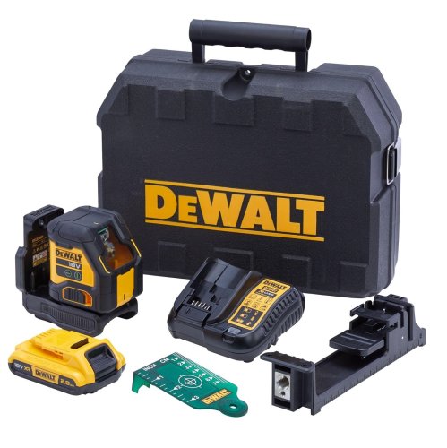 Livella Laser a croce autolivellante raggio verde 18V Li-Ion 2 Ah DEWALT DCLE34021D1-QW