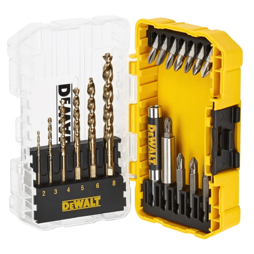 Dewalt DT70711-QZ set punte trapano forare metallo e inserti avvitare 19 pezzi