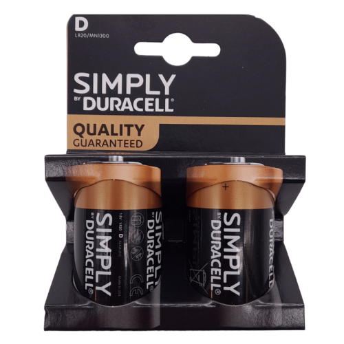 Batterie Alcaline Duracell SIMPLY D2 Torcia 1,5V