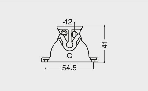 Pinza fermaporta grande in poliammide nero Esinplast 2605.001