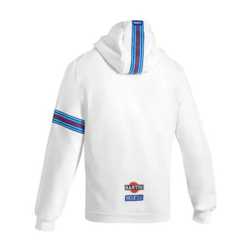 Felpa con cappuccio e cerniera SPARCO MARTINI RACING BMF0013D0 bianca - taglia L