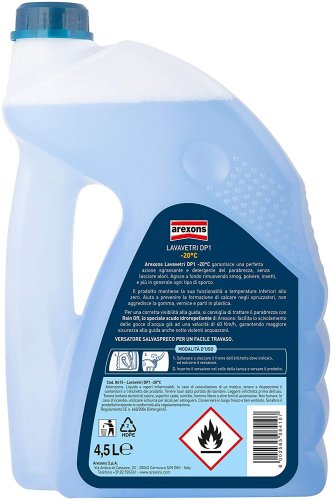 Liquido Tergicristallo AREXONS Detergente Lava Vetri per Auto Lavavetri  4,5L