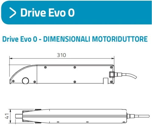 Attuatore motore elettrico lineare a cremagliera Mingardi DRIVE EVO 0 grigio 230V