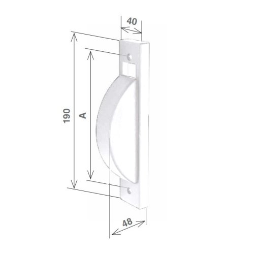 Placca in plastica per copri avvolgitore tapparella STAFER SIGMA R8 - - bianco