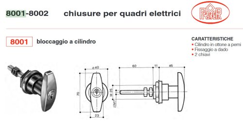 Serratura per basculanti, maniglia in folle Prefer 6599.0810.0200 - Cod.  6599.0810.0200 - ToolShop Italia