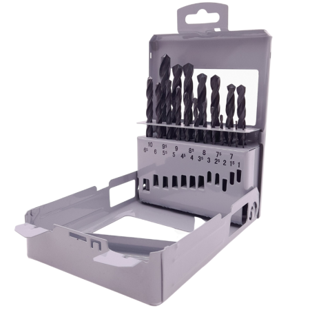 Serie 19 punte trapano hss rullate (1-10 mm) Krino 01016401 - Cod. 1016401  - ToolShop Italia