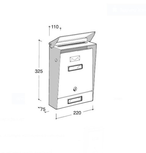 Cassetta postale Silmec 10-201.69 tetto apribile verniciata ruggine