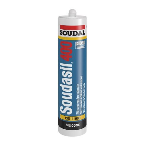 Silicone Soudasil 400 sigillante neutro 310 ml - colore bianco RAL9010