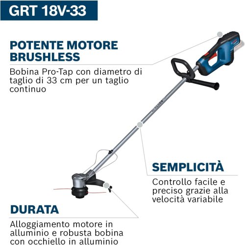 Tagliabordi decespugliatore Bosch Professional GRT 18V-33 (fornito senza batteria)